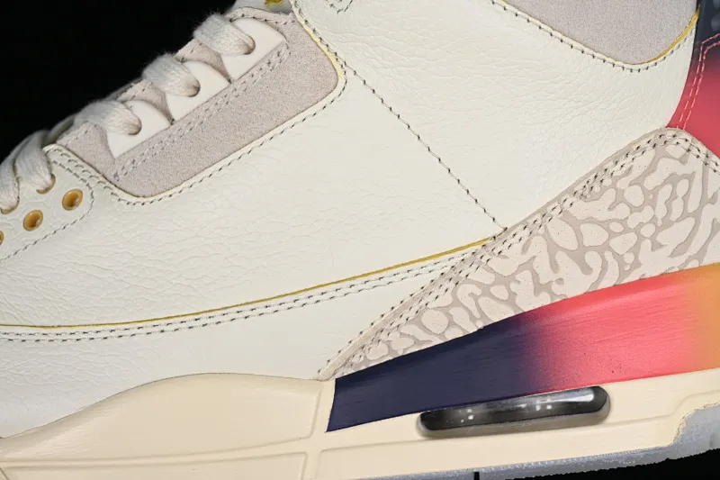 All categories Air Jordan Jordan series basketball shoes Air Jordan 3 pure original J.Balvin x Air Jordan 3 Retro AJ3 Joe 3 rainbow gradient FN0344-901